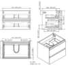 MOF 30" BLACK WALL MOUNTED MODERN BATHROOM VANITY WITH REEINFORCED ACRYLIC SINK