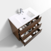 MOA 36″ ROSEWOOD MODERN BATHROOM VANITY W/ 3 DRAWERS AND ACRYLIC SINK