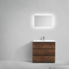 MOA 36″ ROSEWOOD MODERN BATHROOM VANITY W/ 3 DRAWERS AND ACRYLIC SINK