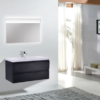 MOB 42" BLACK MOUNTED MODERN BATHROOM VANITY WITH REEINFORCED ACRYLIC SINK