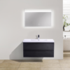 MOB 42" BLACK MOUNTED MODERN BATHROOM VANITY WITH REEINFORCED ACRYLIC SINK