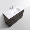 MOA 48″ DARK GREY-OAK MODERN BATHROOM VANITY W/ 3 DRAWERS AND ACRYLIC SINK