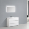 MOA 48″ GLOSS WHITE MODERN BATHROOM VANITY W/ 3 DRAWERS AND ACRYLIC SINK