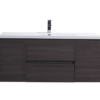 MOB 48" DARK GREY OAK WALL MOUNTED MODERN BATHROOM VANITY WITH REEINFORCED ACRYLIC SINK