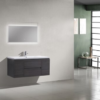 MOB 48" DARK GREY OAK WALL MOUNTED MODERN BATHROOM VANITY WITH REEINFORCED ACRYLIC SINK