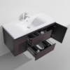 MOB 48" DARK GREY OAK WALL MOUNTED MODERN BATHROOM VANITY WITH REEINFORCED ACRYLIC SINK