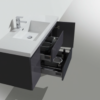 MOB 48" HIGH GLOSS GREY WALL MOUNTED MODERN BATHROOM VANITY WITH REEINFORCED ACRYLIC SINK