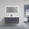 MOB 48" HIGH GLOSS GREY WALL MOUNTED MODERN BATHROOM VANITY WITH REEINFORCED ACRYLIC SINK