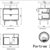 PORTREE 30” MATTE WHITE MID-CENTURY FREE STANDING BATHROOM VANITY