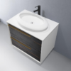 GOREME 30” SMOKE GRAY OAK WALL MOUNT MODERN BATHROOM VANITY