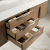 James Martin Mercer Island 72" Single Bathroom Vanity, Latte Oak (Brushed Gold Hardware, Gloss White Sink) - Image 3