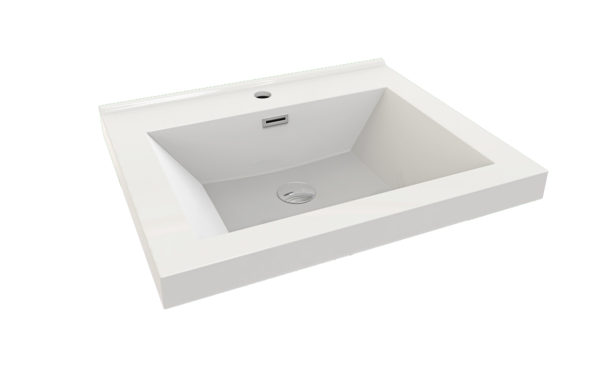 KEETCHEN HELSINKI 24" Gloss White Wall Mounted Modern Vanity - Image 6