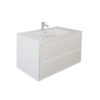 KEETCHEN HELSINKI 24" Gloss White Wall Mounted Modern Vanity - Image 4