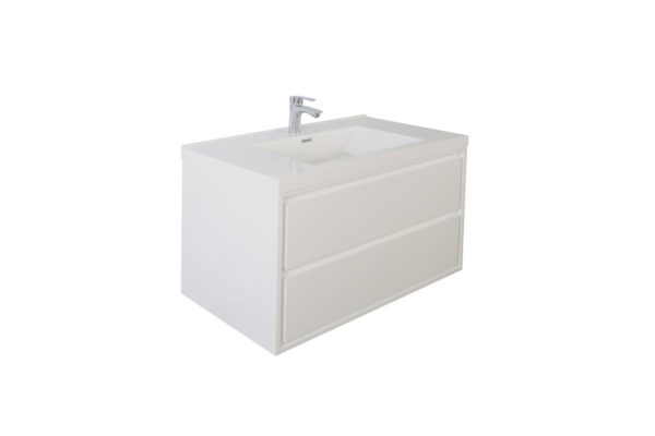 KEETCHEN HELSINKI 24" Gloss White Wall Mounted Modern Vanity - Image 4