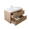 KEETCHEN HELSINKI 24" Teak Oak Wall Mounted Modern Vanity - Image 3