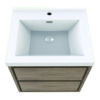KEETCHEN HELSINKI 24" Teak Oak Wall Mounted Modern Vanity - Image 4