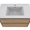 KEETCHEN HELSINKI 42" Teak Oak Wall Mounted Modern Vanity - Image 5