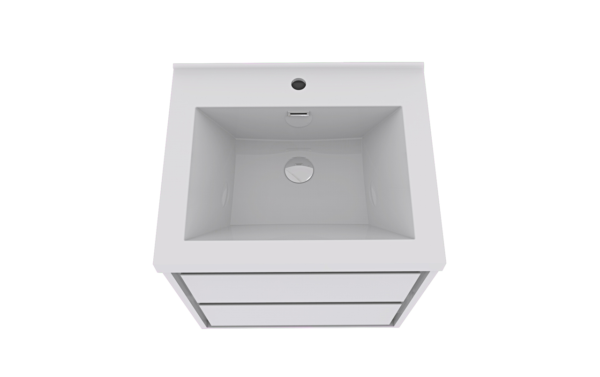 KEETCHEN HELSINKI 30" Gloss White Wall Mounted Modern Vanity - Image 6