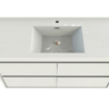 KEETCHEN HELSINKI 48" Gloss White Wall Mounted Modern Vanity - Single Sink - Image 5