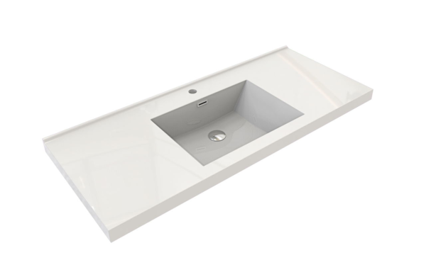 KEETCHEN HELSINKI 48" Gloss White Wall Mounted Modern Vanity - Single Sink - Image 7