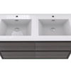 KEETCHEN HELSINKI 48" Grey Oak Wall Mounted Modern Vanity - Double Sink - Image 5