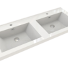 KEETCHEN HELSINKI 48" Grey Oak Wall Mounted Modern Vanity - Double Sink - Image 6