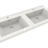 KEETCHEN HELSINKI 48" Rose Wood Wall Mounted Modern Vanity - Double Sink - Image 7