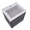 KEETCHEN HELSINKI 30" Grey Oak Wall Mounted Modern Vanity - Image 4