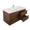 KEETCHEN HELSINKI 48" Rose Wood Wall Mounted Modern Vanity - Single Sink - Image 3