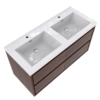 KEETCHEN HELSINKI 60" Rose Wood Wall Mounted Modern Vanity - Double Sink - Image 5
