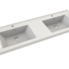 KEETCHEN HELSINKI 60" Rose Wood Wall Mounted Modern Vanity - Double Sink - Image 7