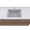 KEETCHEN HELSINKI 60" Teak Oak Wall Mounted Modern Vanity - Single Sink - Image 4
