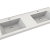 KEETCHEN HELSINKI 72" Grey Oak Wall Mounted Modern Vanity - Double Sink - Image 5