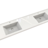 KEETCHEN HELSINKI 84" Rose Wood Wall Mounted Modern Vanity - Double Sink - Image 6