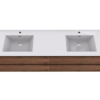 KEETCHEN HELSINKI 84" Rose Wood Wall Mounted Modern Vanity - Double Sink - Image 2