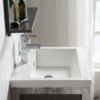 KEETCHEN SEATTLE 24" Grey Oak Wall Hung Modern Bathroom Vanity with Chrome Stainless Steel Frame - Image 3