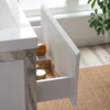 KEETCHEN SEATTLE 30" Glossy White Wall Hung Modern Bathroom Vanity with Chrome Stainless Steel Frame - Image 3