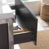 KEETCHEN SEATTLE 36" Grey Oak Wall Hung Modern Bathroom Vanity with Chrome Stainless Steel Frame - Image 2