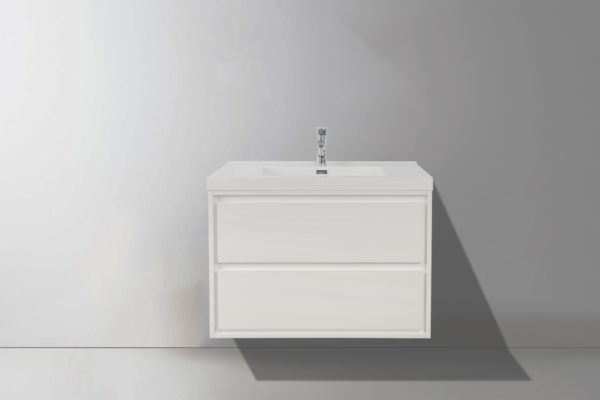 KEETCHEN HELSINKI 30" Gloss White Wall Mounted Modern Vanity