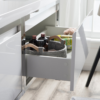 KEETCHEN SEATTLE 72" Glossy White Wall Hung Modern Bathroom Vanity with Chrome Stainless Steel Frame - Image 5