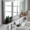KEETCHEN SEATTLE 72" Rosewood Wall Hung Modern Bathroom Vanity with Chrome Stainless Steel Frame - Image 3