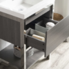 KEETCHEN SEATTLE 24" FREESTANDING MODERN VANITY WITH CHROME STAINLESS STEEL FRAME - Image 4
