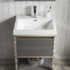 KEETCHEN SEATTLE 24" FREESTANDING MODERN VANITY WITH CHROME STAINLESS STEEL FRAME - Image 3