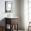 KEETCHEN SEATTLE 24" FREESTANDING MODERN VANITY WITH ROSEWOOD MATTE BLACK STAINLESS STEEL FRAME - Image 4