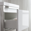KEETCHEN SEATTLE 30" FREESTANDING MODERN GREY OAK VANITY WITH CHROME STAINLESS STEEL FRAME - Image 5