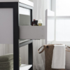 KEETCHEN SEATTLE 24" FREESTANDING MODERN WHITE VANITY WITH MATTE BLACK STAINLESS STEEL FRAME - Image 6