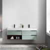 KARTON REPUBLIC MARFA 60” ALOE GREEN/WALNUT WALL MOUNT MODERN BATHROOM VANITY - Image 2