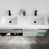 KARTON REPUBLIC MARFA 60” ALOE GREEN/WALNUT WALL MOUNT MODERN BATHROOM VANITY - Image 6
