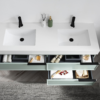 KARTON REPUBLIC MARFA 60” ALOE GREEN/WALNUT WALL MOUNT MODERN BATHROOM VANITY - Image 7