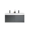 Karton Republic Manarola 42 Light Gray Wall Mount Modern Bathroom Vanity W/Sink (Open Shelves) VAMANLG42WM